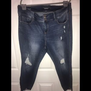 Torrid Stiletto Jeggings with ankle zippers EUC